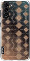 Casetastic Samsung Galaxy S21 Plus 4G/5G Hoesje - Softcover Hoesje met Design - Abstract Diamonds Print