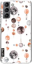Casetastic Samsung Galaxy S21 4G/5G Hoesje - Softcover Hoesje met Design - Moon Phases Print