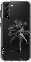 Casetastic Samsung Galaxy S21 Plus 4G/5G Hoesje - Softcover Hoesje met Design - Palm Tree Transparent Print
