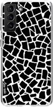 Casetastic Samsung Galaxy S21 Plus 4G/5G Hoesje - Softcover Hoesje met Design - British Mosaic Black Print