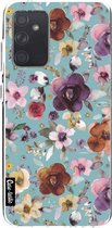 Casetastic Samsung Galaxy A72 (2021) 5G / Galaxy A72 (2021) 4G Hoesje - Softcover Hoesje met Design - Flowers Soft Blue Print