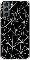 Casetastic Samsung Galaxy S21 4G/5G Hoesje - Softcover Hoesje met Design - Abstraction Outline Print