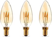 Allteq | Dimbare E14 led filament lamp | 3 stuks | 3 Watt | 100 lm | Warm wit | 2000K
