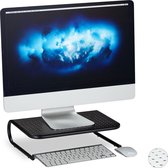 Relaxdays monitor verhoger - beeldscherm standaard - monitorstandaard - metaal - 10.5 cm