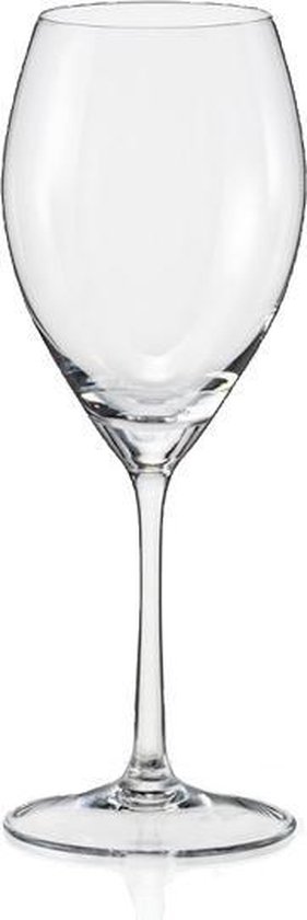 6x elegante kristallen wijnglazen NOZA - glazen voor de witte wijn - Bohemia  kristal | bol.com