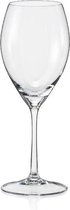 6x élégants verres à vin en cristal NOZA - verres à vin blanc - cristal de Bohême