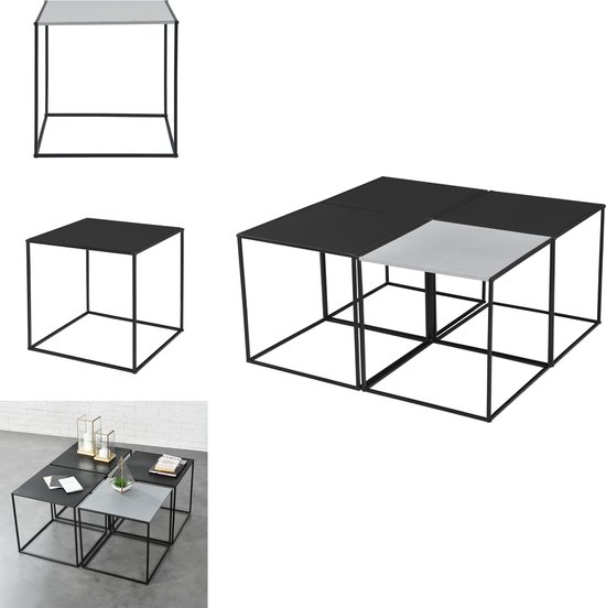 Bestrooi Mam Habitat Salontafel – Set van 4 stuks – Afmeting per tafel (LxBxH) 45 x 45 x 45 cm –  Kleur... | bol.com