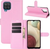 Book Case - Samsung Galaxy A12 Hoesje - Pink