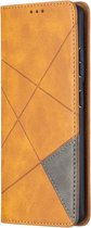 Geometric Book Case - Samsung Galaxy S21 Ultra Hoesje - Bruin