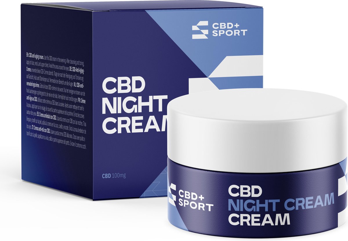 Goedkoopste CBD Olie - Nachtcrème - Vitamine A - Anti Acne - Argan Olie - 100mg CBD olie - 0 THC