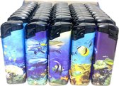 50 X Aansteker Dolfijn Sealife Zee Vissen print klik navulbaar afbeeldingen