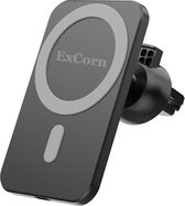 ExCorn MagSafe Autohouder/ lader Black/Zwart – iPhone 12 – iPhone 12 Pro – iPhone 12 Max – iPhone 12 Mini – Draadloze oplader – Wireless Charging – Magnetisch – Auto/Car Holder