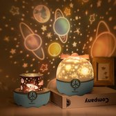 Kindernachtlamp - nachtlamp - Oplaadbaar met 8 opzetkapjes - slaaptrainer - Sterren Projector - Sterrenhemel - Galaxy Projector - Star lamp -kinderlamp slaapkamer - bedlamp - Prachtig En Rust