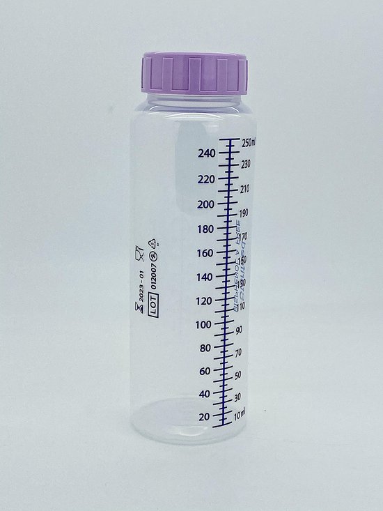 Sterifeed Moedermelk Bewaarfles voor eenmalig gebruik 250ml - Steriel Verpakt 20 stuks - Sterifeed