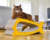 Cat-On® kartonnen krabmeubel "WALVIS" donkergeel