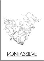 Pontassieve Plattegrond poster A2 poster (42x59,4cm) DesignClaud