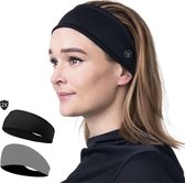 Fit Evolve Sport Headband dames et hommes - Serre-tête - Bandeau anti-transpiration - Serre-tête sport - 2 pcs