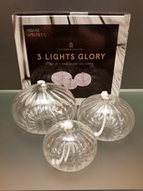 Oval Glory olielamp, set van 3