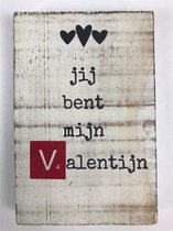 Tekstblok 10x15 2 cm dik Valentijn red