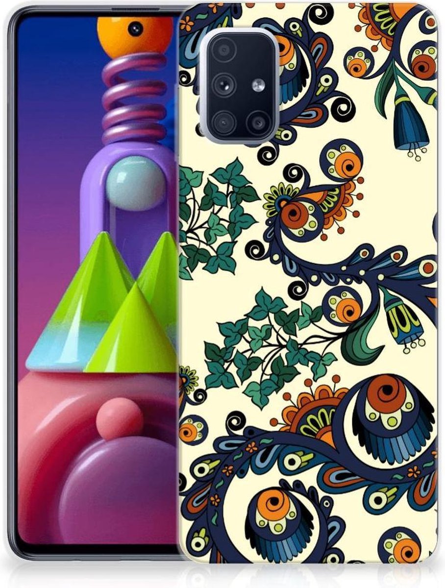 Siliconen Hoesje Samsung Galaxy M51 Barok Flower