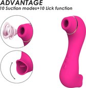 Clitoris lik vibrator met tong en zuigen | Luchtdrukvibrator | clitoris masturbator |Luchtdruk Vibrator | Clitoris Stimulator | Clitoris zuiger |Clitoriszuiger | Seksspeeltjes Voor