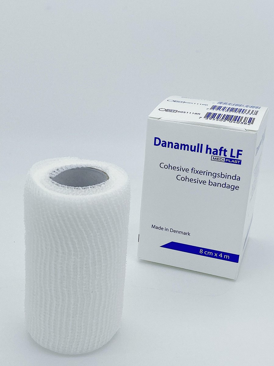 Goedkoopste Danamull Haft Zelfklevend Fixatiewindsel 8cm x 4m - 10 stuks
