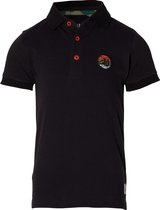 Quapi Polo shortsleeve Farrel zwart - maat 110/116