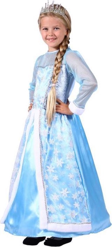 Robe de princesse des neiges Elsa avec Kroon gratuite et baguette magique |  Robe... | bol.com