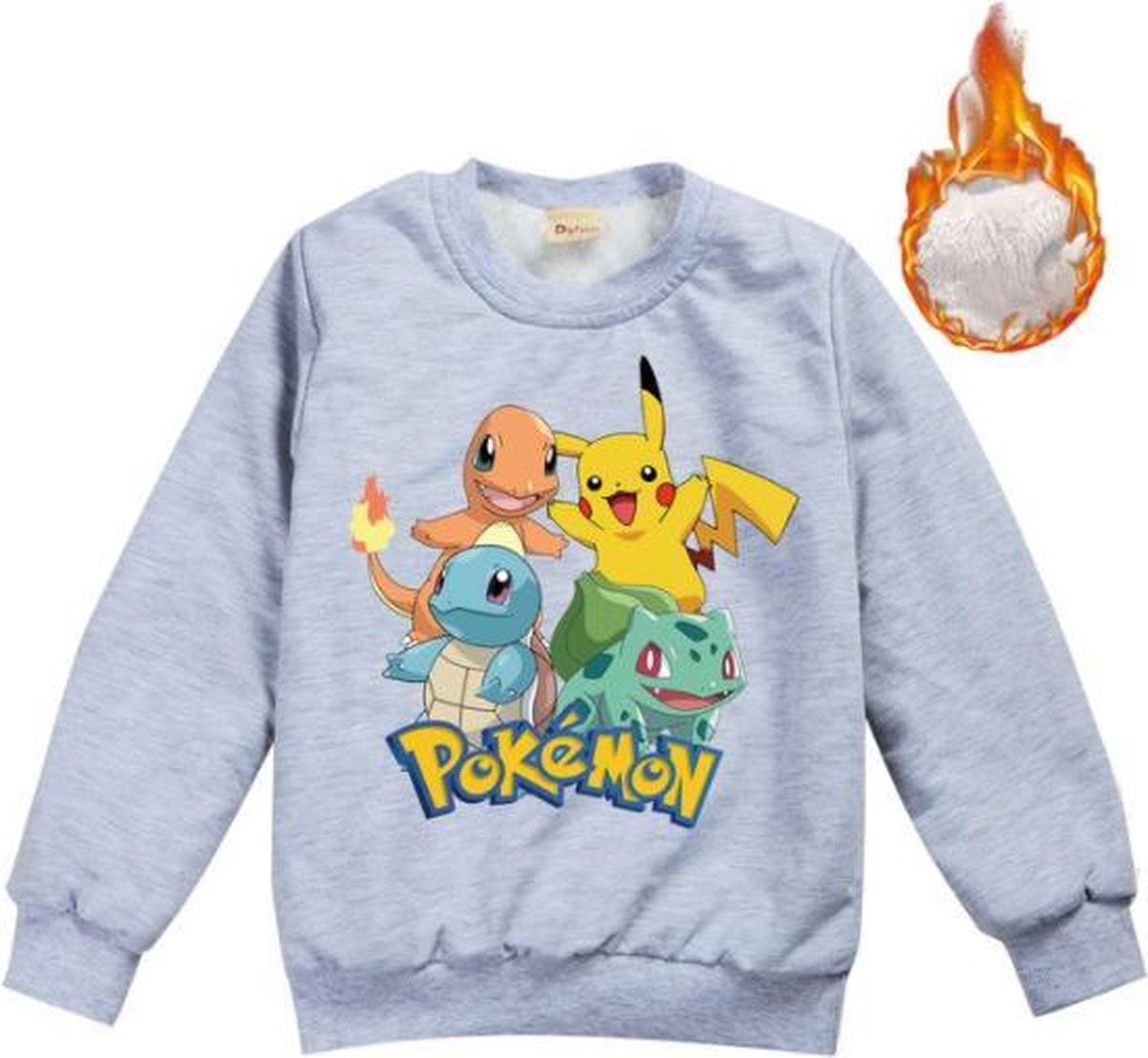 Grijze sweater Pokémon met voering - kinderen - trui | bol.com