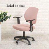 Ralfos Bureaustoelhoes - bureaustoel hoes - Pastel roze - Hoes - Universeel - Voor rugleuning en zitting - Waterafstotende stoelhoes - Stretch - Kantoor en thuisgebruik - Wasmachin
