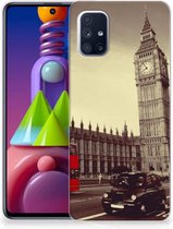 Telefoontas Geschikt voor Samsung Galaxy M51 Telefoonhoesje Londen City