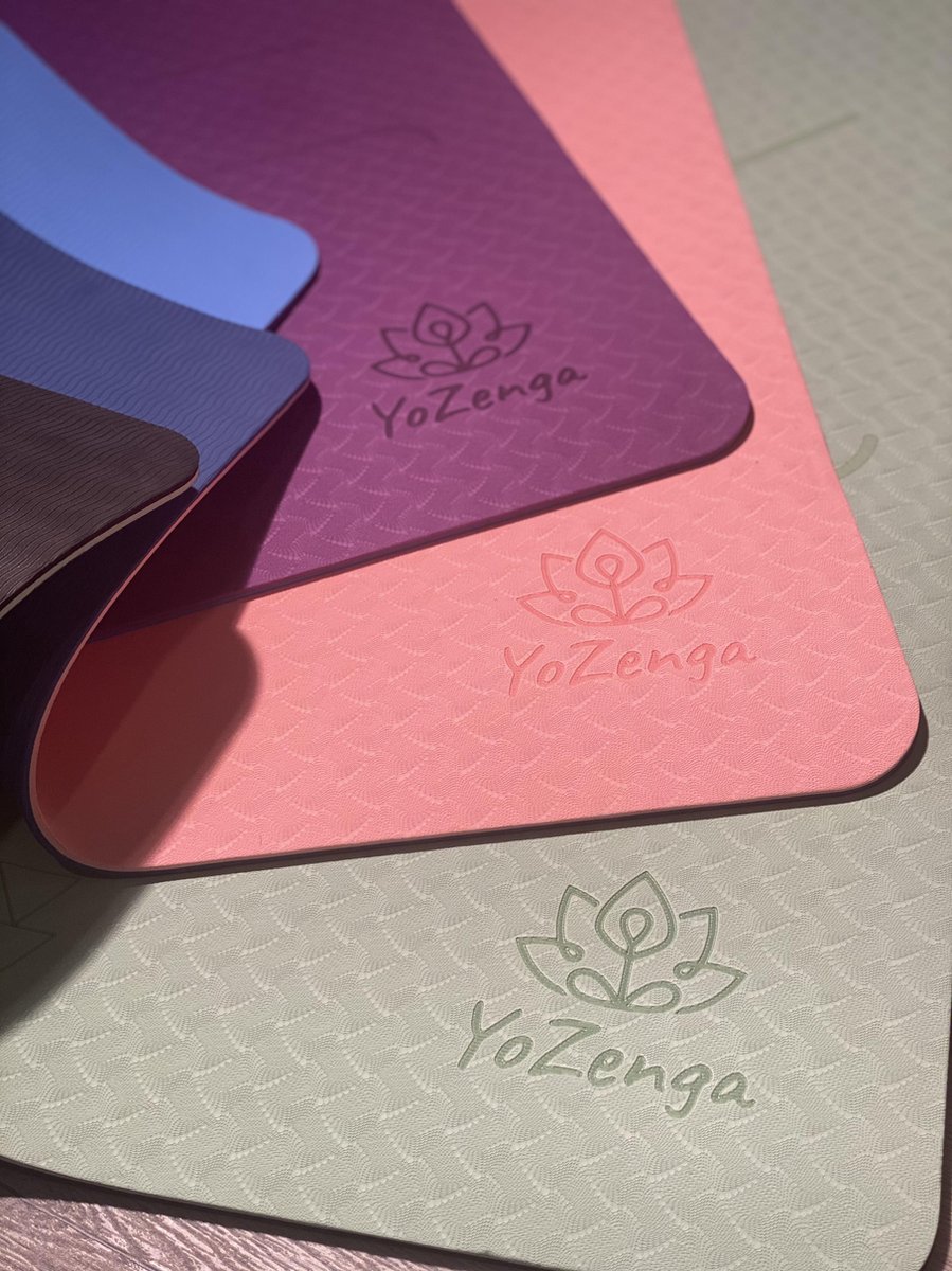 YoZenga Premium Mat Mandala Purple/Pink - Yoga Mat - Extra Dikke Antislip TPE Sportmat - Duurzaam & Lichtgewicht - Inclusief Draagriem thumbnail 7