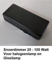 SNOERDIMMER GLOEILAMP / HALOGEEN (230v)  20-100W ZWART