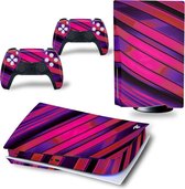 Sony PS5 Disk Edition Console Skins - Metal Twirl Paars / Rood (Let op, alleen geschikt voor PlayStation 5 Disk Edition - zie productafbeelding)