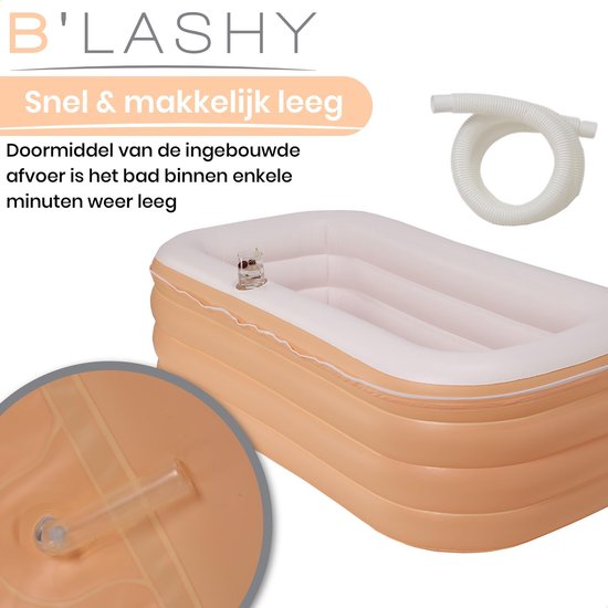 pomp Dat Kapitein Brie B'LASHY® bubble - opblaasbaar ligbad – badkuip volwassenen – bath bucket –  opvouwbaar... | bol.com
