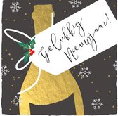 3 Pakjes van 10 kerstkaarten, Champagne , Gelukkig Nieuwjaar.