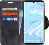 Huawei P30 Pro Portemonnee Stand Hoesje Zwart