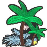 Palmbomen Oase Strijk Patch 9 cm / 10 cm / Groen Lichtblauw