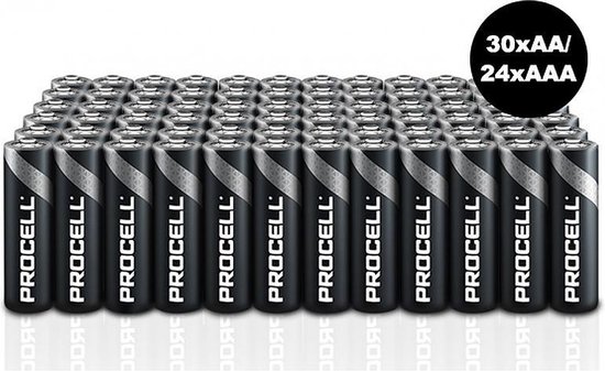 Procell 54-pack - 30x AA & 24x AAA - Batterijen - AA batterijen - AAA  batterijen - | bol.com