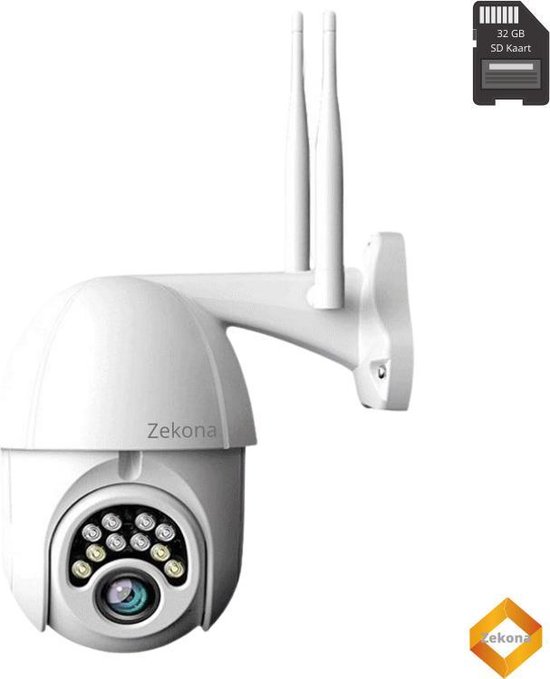 Zekona® 20Y - IP Camera Beveiliging voor Buiten - Bedraad - Wifi + 32 GB SD  Kaart Full HD | bol.com