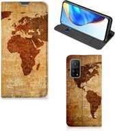 Wallet Bookcase Xiaomi Mi 10T | 10T Pro Telefoonhoesje Wereldkaart