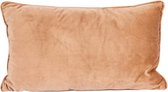 Oneiro's Luxe Velvet Sierkussen PICOLO Beige - 50 x 30 cm - sierkussens - polyester - luipaard - interieur - kussens woonkamer - kussens - woonaccessoires - sierkussens groen