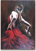 Peinture à l'huile sur toile peinte à la main - Danseuse espagnole