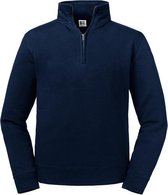 Russell Heren Authentieke Zip Neck Sweatshirt (Franse marine)