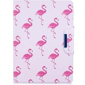 GadgetBay Flamingo flipcase leder hoes standaard iPad 2017 2018 - Wit Roze