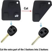 Autosleutel rubber pad vervanging 2 - 3 knoppen geschikt voor Toyota sleutel Land Cruiser / Yaris / Corolla / Verso / Prius / toyota sleutel rubber knoppen (2 stuks).