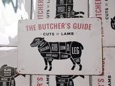 Butcher’s guide | lam | 20 x 30cm | bbq | metalen wandbord | binnen en buiten