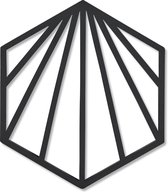 Zone Denmark - Shell silicone onderzetter - zwart per 2 stuks