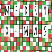 6 luxe kerstkaarten | MERRY X-MAS | set kaarten met rode enveloppen