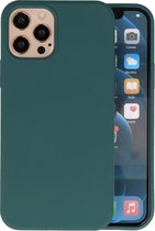 iPhone 12 Pro Max Hoesje Fashion Backcover Telefoonhoesje Donker Groen